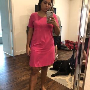 Tshirt dress hot pink